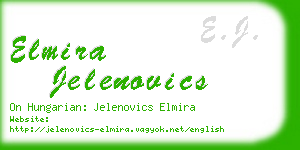 elmira jelenovics business card